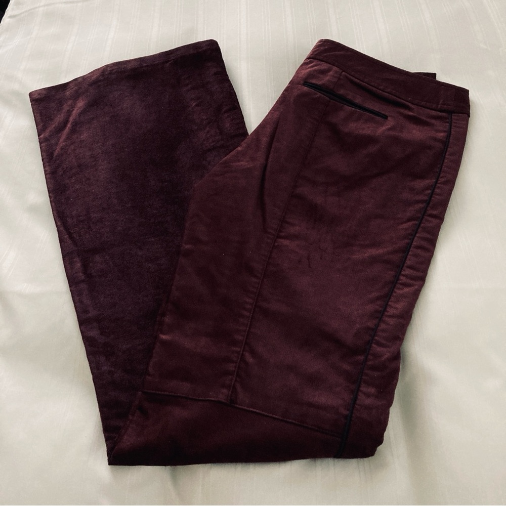 Y2K Nanette Lepore Women's Burgundy Low Rise Flare Leg Jeans Size 2